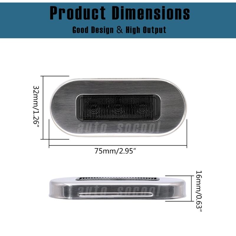 Светодиодный светильник для морской лодки, белый, 12 В, 2000–4000 К, для каюты, палубы, трапа, лестницы, хвостового фонаря, водонепроницаемые аксессуары для яхт, 4 шт.