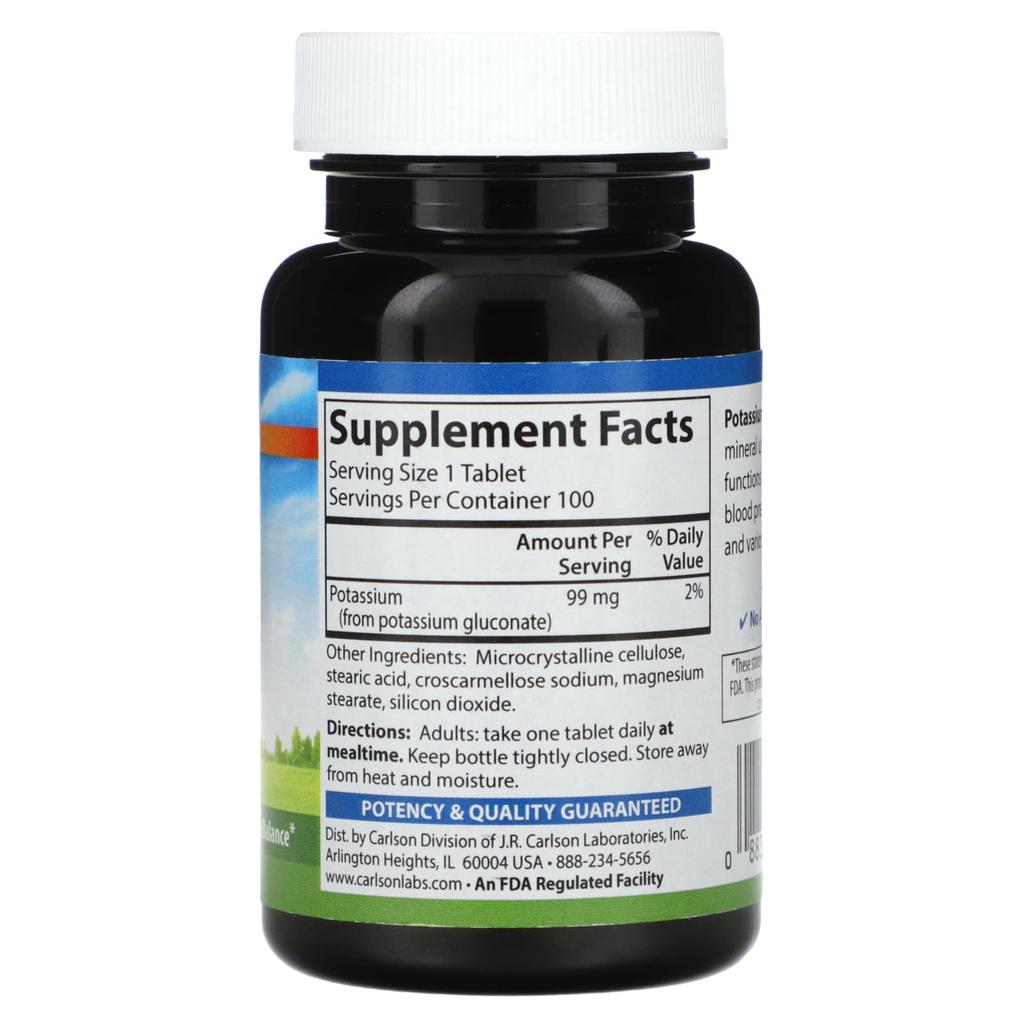 Potassium, 99Mg, 100 Tablets