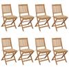 Day and Night - Day and Night Folding Garden Chairs 8 Units and Cushions Solid Acacia Wood