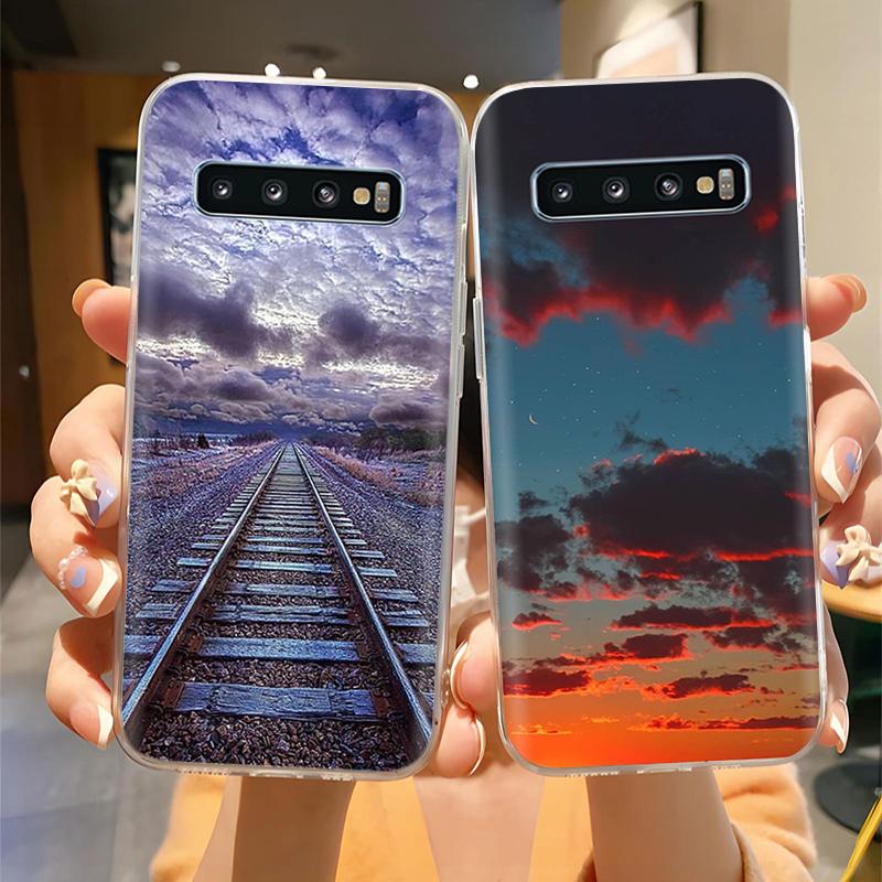 Чехол для Samsung Galaxy S10 Plus Задняя крышка Прекрасные Цветы Легкие Чехлы Для Samsung S10 S 10+ S10E Мягкий ТПУ Чехол