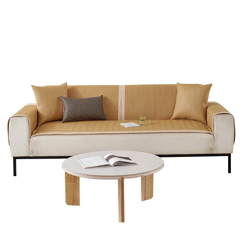 Ice Silk Sofa Cushion Non-Slip Summer Mat Cushion Light Luxury Modern High-End Summer Seat Cushion Leather Sofa Cover Towel