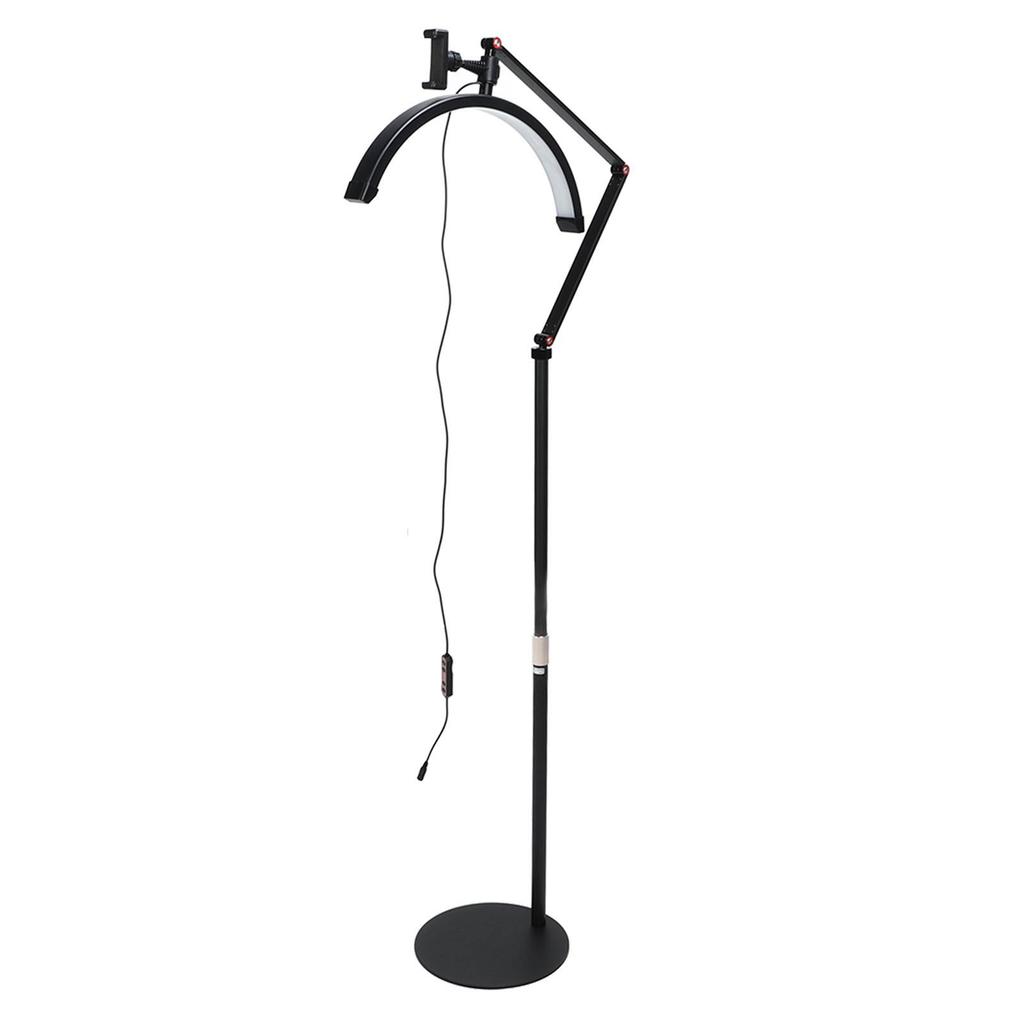 16-дюймовый напольный светильник в форме полумесяца со светодиодной подсветкой, съемная U-образная лампа для татуажа бровей для салона красоты