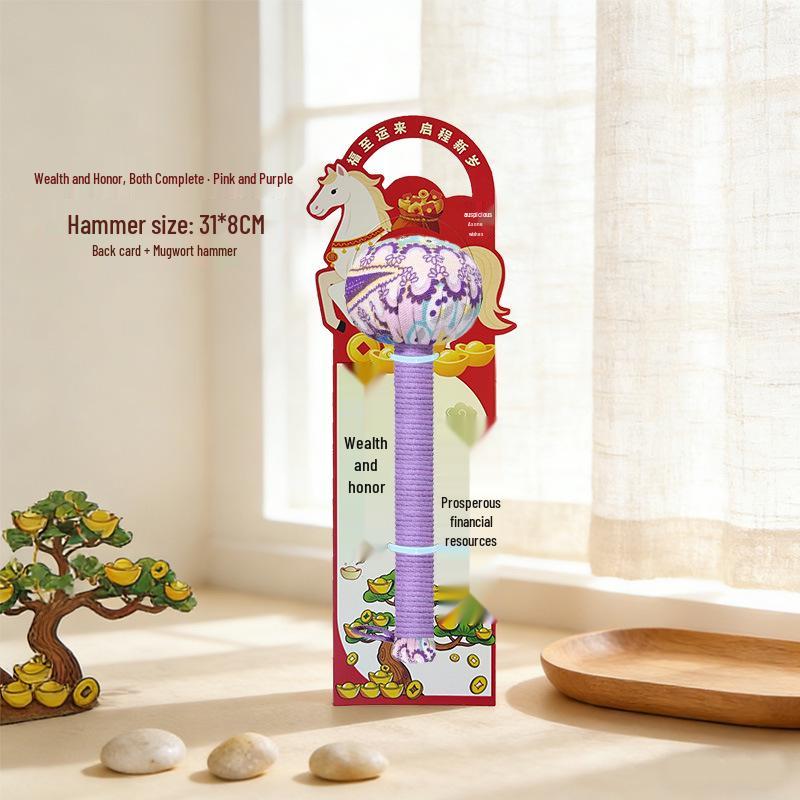 Mugwort Meridian Massage Hammer: Handcrafted Wellness Tool, Ideal New Year’s Gift