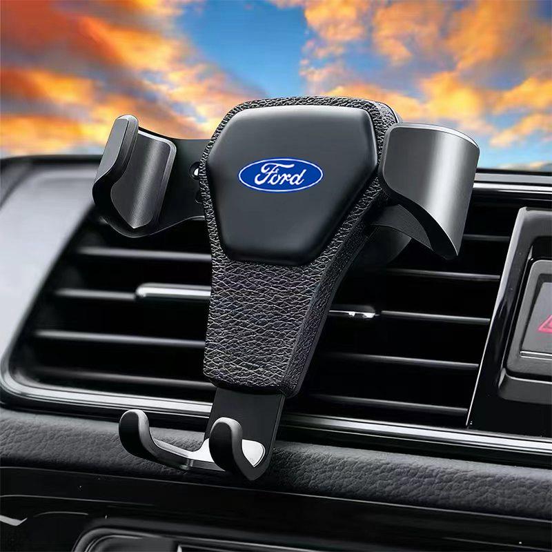 AKM1 Gravity Car Phone Holder Air Vent GPS Stand Accessories For Ford F150 Ranger Fiesta Focus Transit Mustang Mondeo MK2 MK Ecosport