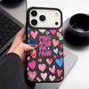 Colorful Love Heart Print Phone Case For iPhone 17 16 15 14 13 12 Pro Max 17 Pro Air 11 16e Leather Texture TPU Shockproof Cover