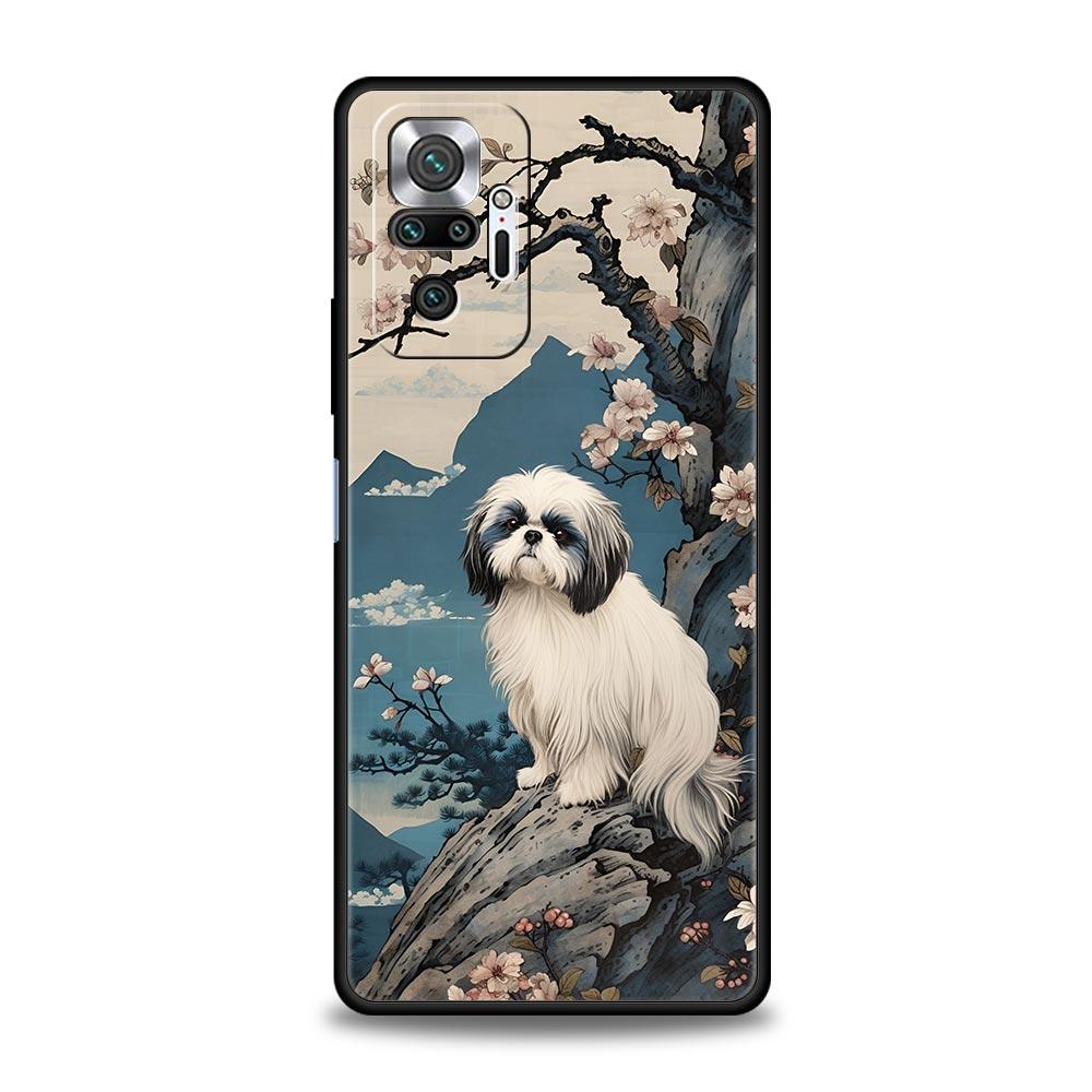 Чехол для телефона для Xiaomi Redmi Note 14 13 12 Pro Plus 5G 9S 9 10 11 4G 14C 13C 12C 10C 9C 9A, чехол, рисунок Ши-тцу, милое животное