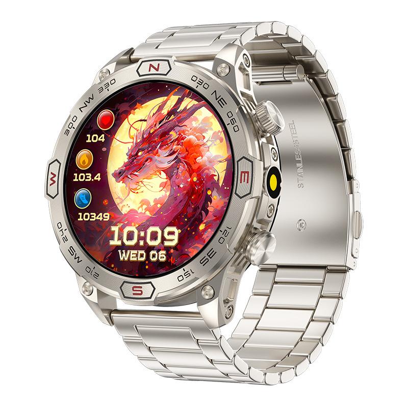 SCIONE Умные часы с пульсометром Bluetooth, голосовым помощником, компасом, фонариком, шагомером, спортивными часами на открытом воздухе