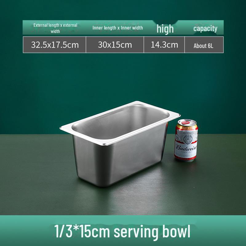 Квадратная сервировочная миска из нержавеющей стали с крышкой для фаст-фуда, молочного чая, приправ или горячих блюд