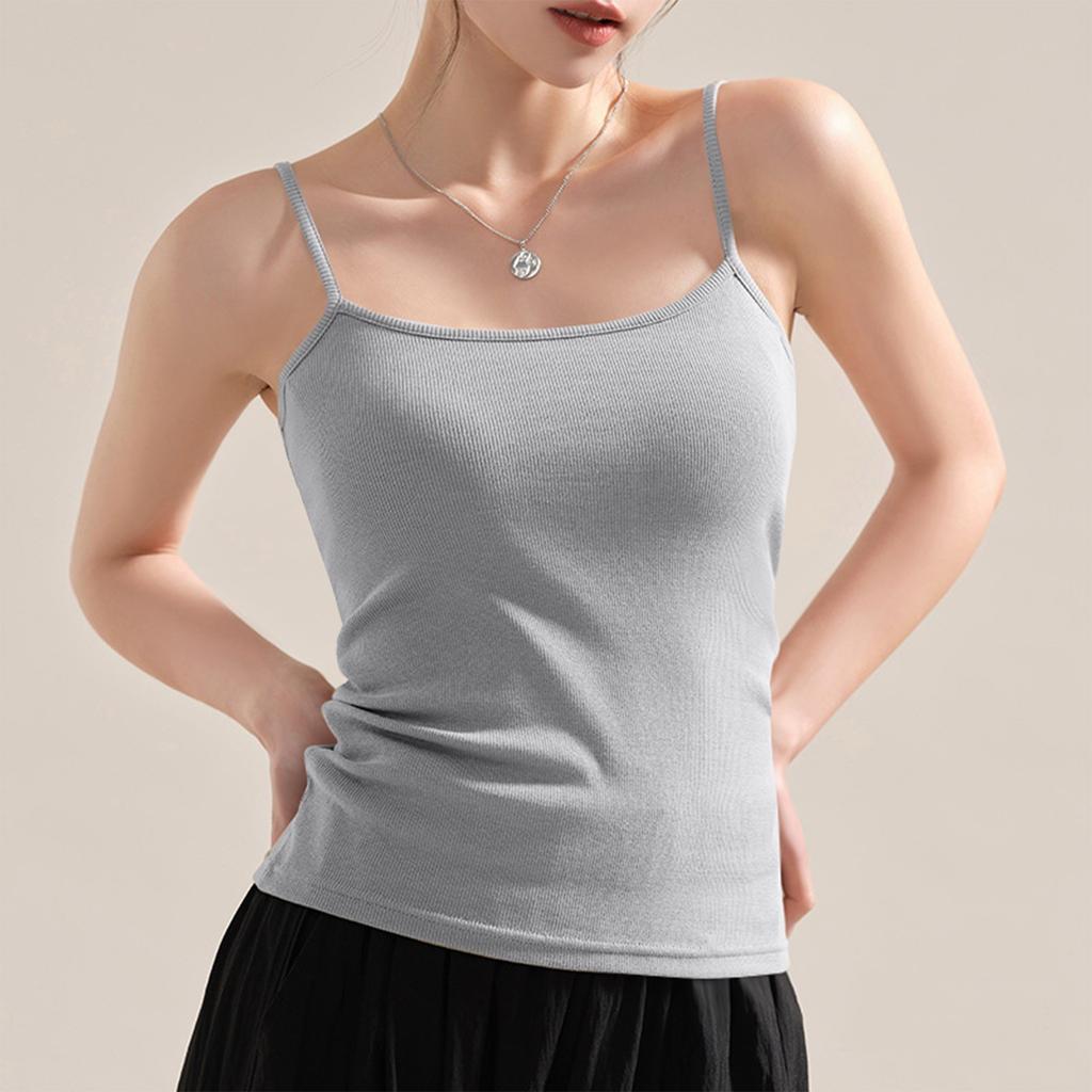 Women's Fashion Solid Color T-shirt Sleeveless Camisole