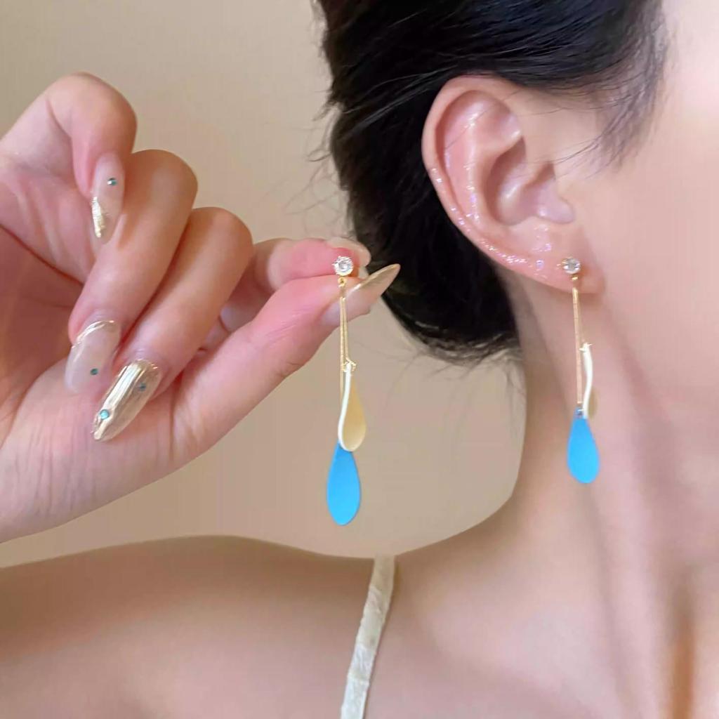 Корейский стиль, клипса для уха без прокола с длинной кисточкой, дизайн с жемчужной бабочкой для женщин - Высококачественная, Крутая мода.