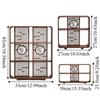Window Lattice Chinese Walnut Display Shelf Walnut Wood Tea Organizer  Living Room