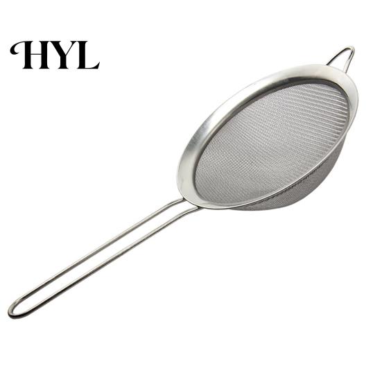 Food-grade Mesh Stainless Steel Fine Strainer Set Multi-Size Kitchen Sifter for Flour Oil Corrosion Resistant & Juice Long Handle Dishwasher