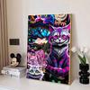 Disney 5D DIY Diamond Painting Alice in Wonderland Cheshire Cat Group Illustration Embroidered Mosaic Cross Stitch Home Decor Gifts Crafts
