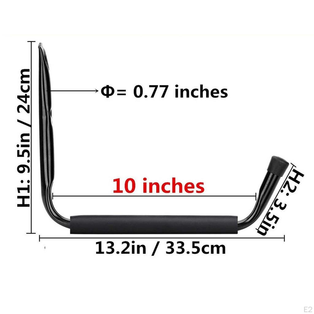 2Pcs Kayak Storage Rack Garage Hook Wall Mount Practical Iron Elegant Surfboard Hanger Canoe