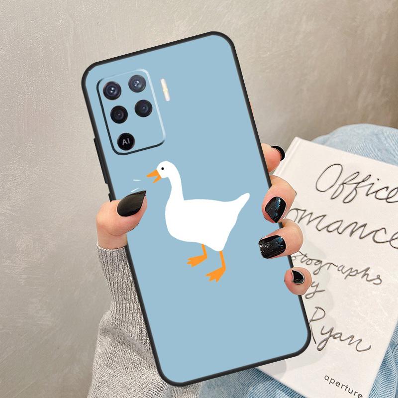 Милый Мультяшный Чехол-Утка Для Oppo A78 A98 A18 A38 A58 A60 A80 A40 A77 A57 A17 A74 A54 A94 A96 A76 A16 A15 A5 Pro