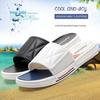 WOTTE Slippers Men Summber Room Shoes Men Bathroom Black Men Flip Flops Fashion Pool Mens Slides Soft Sole  Beach Slides Men