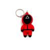 Прочный Брелок Игра в Кальмара Красный Охранник Рабочий Фигурка Брелок-Подвеска