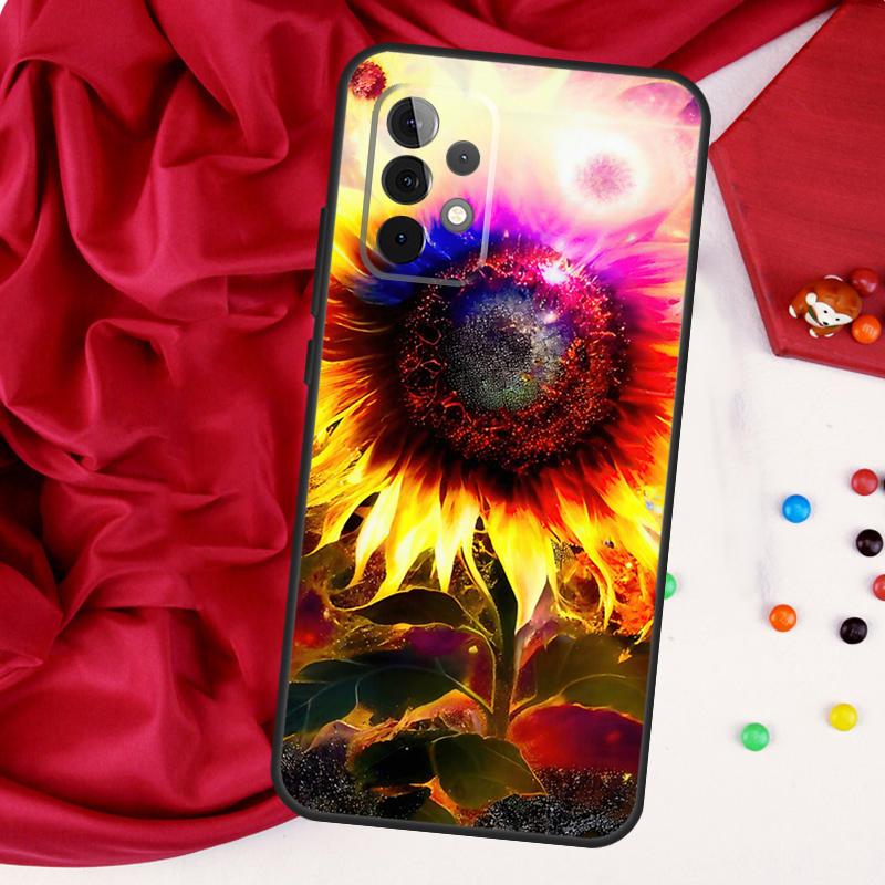 Красивый Желтый Подсолнух Для Samsung Galaxy A52 A32 A22 A54 A14 A16 A26 A36 A56 A55 A35 A05 A06 A15 A53 A33 A13 Чехол