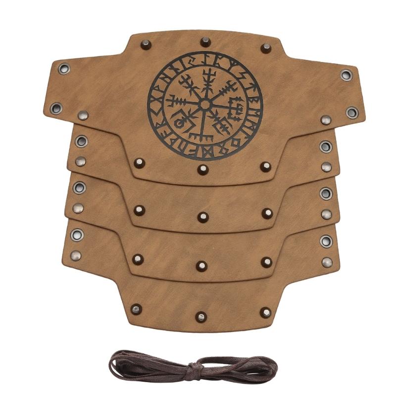 Средневековый браслет для мужчин Косплей Тотемы Рельефный наруч на руку Перчатка для мужчин Косплей Кожаный браслет для фотосессий и сцены