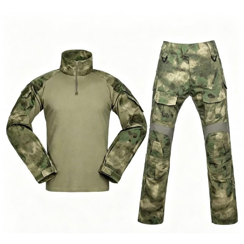 Tactical Camouflage Cycling Jersey Waterproof Scratch-resistant Breathable Outdoor Hiking Training Shirt