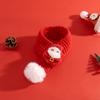 New Pet Cat Knitted Scarf Red Soft Knit Scarves Christmas Decor with Fuzzy Pompom Dogs Xmas Costume for Winter