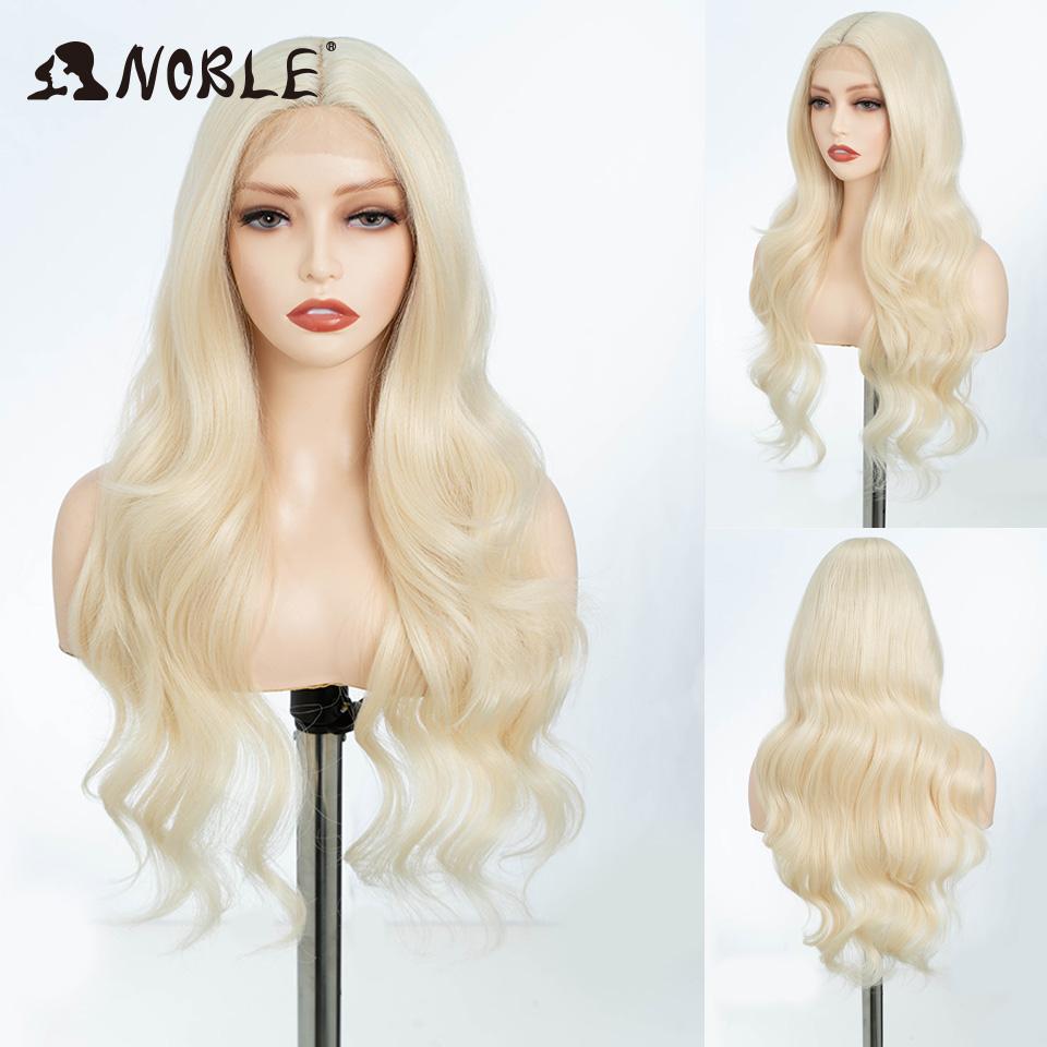 Noble Synthetic Lace Front Wig 28 Inch Highlight Honey Brown Body Wave Wig Cosplay Wigs For Women Lace Wig Lace Wig Synthetic