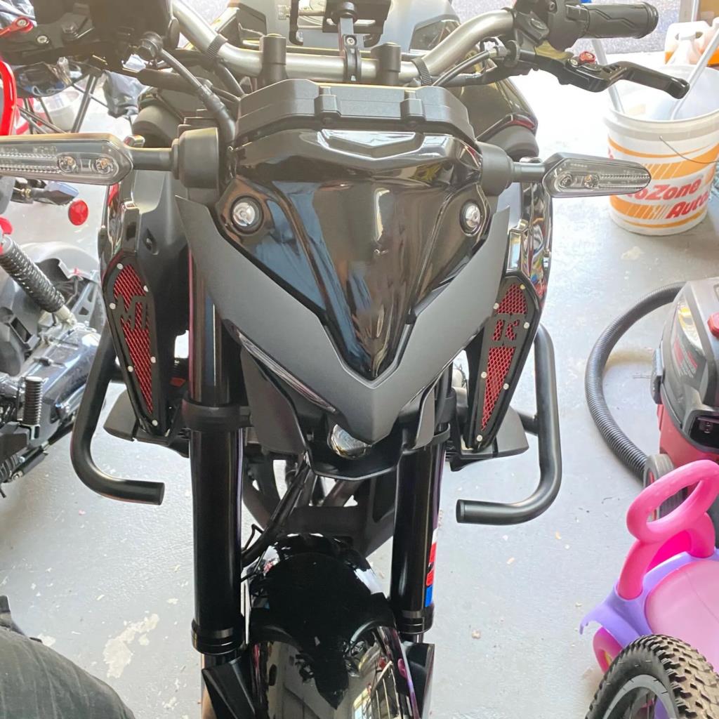2023 mt03a Motorcycle Intake Cover For YAMAHA MT03 2020-2022 MT-03 Fuel Tank Air Intake Mesh Inlet Decoration Guard Accessories