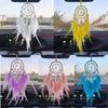 Feather Car Mirror Pendant Lucky Mirror Hanging Pendant Mini Dream Catcher Car