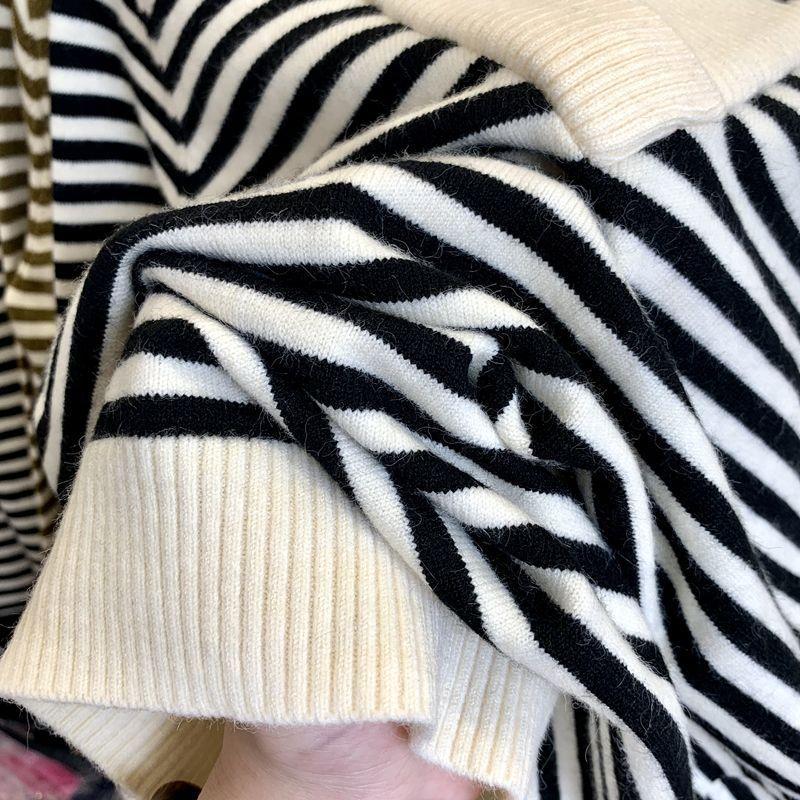 Sweater for Women Autumn Winter Thickened Warm Knitted Stretchy Long Sleeve Oversize Long-neck Tops