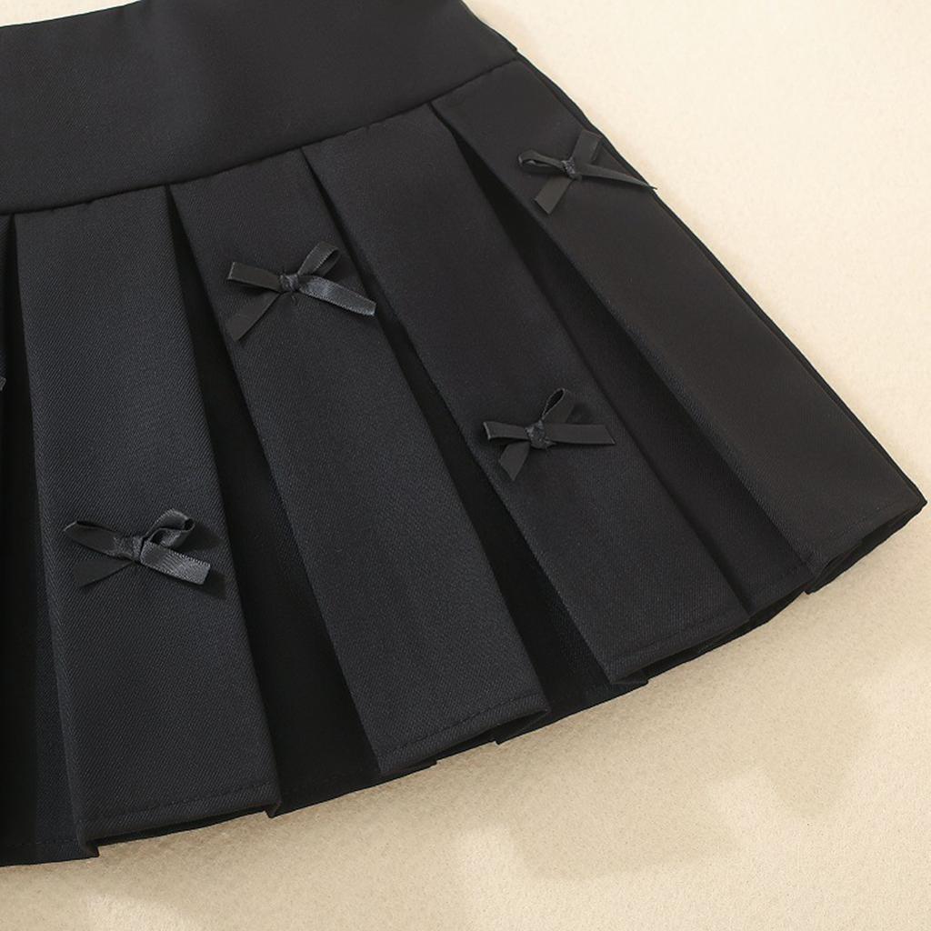Плиссированная юбка для девочек - Однотонная юбка для школьной формы