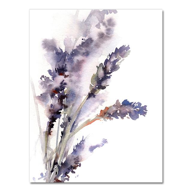 Абстрактные ботанические фиолетовые лавандовые и сиреневые принты, цветы, картина, настенная живопись на холсте, домашний декор, без рамки