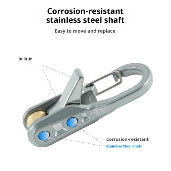 1/4Pcs Rope Tensioner with Roller Cord Heavy Duty Metal Outdoor Backpacking Hiking Boating Camping Guyline Rope Adjuster Tightener