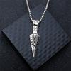 Ретро Стальной Рунический Стрела Кулон Ожерелье Викинг Панк Стиль Медный Цвет Шеи Аксессуар Хип-Хоп Рок Украшения Мужские Подарки