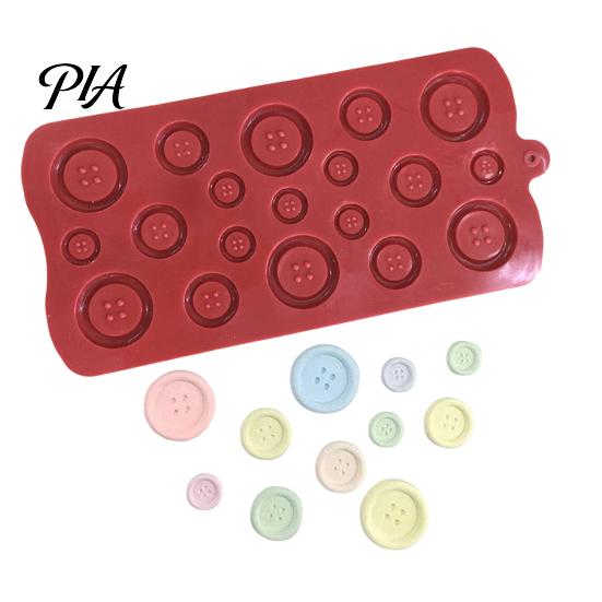 Handmade Soap Making Button Silicone Mold, Food Grade Non Stick Chocolate Candy Casting DIY Epoxy Resin Crafts Tray, Flexible Easy Release Mold