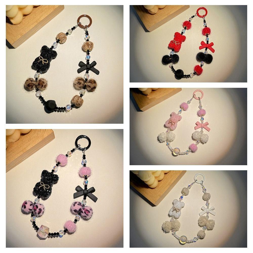 Бусины Медведь Телефон Шнур Y2k Сумка Подвеска Подвесной Роскошный Автомобиль Брелок Сумка Декор