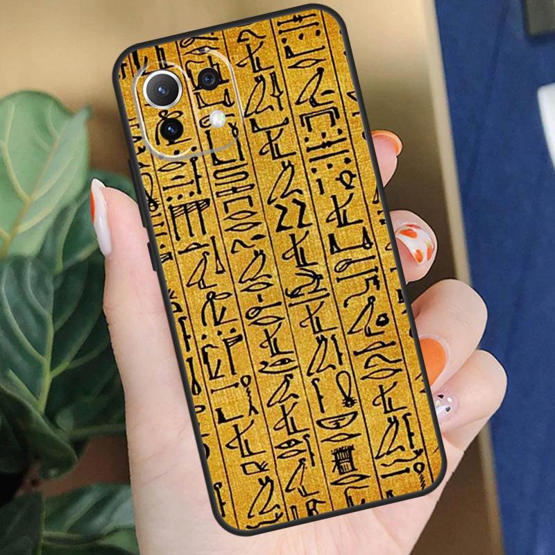 Чехол с египетскими иероглифами для Xiaomi 15 14 Ultra 13T 14T 15T Pro 17 Pro Max POCO F8 F7 F5 F6 X5 X6 X7 Pro Чехол