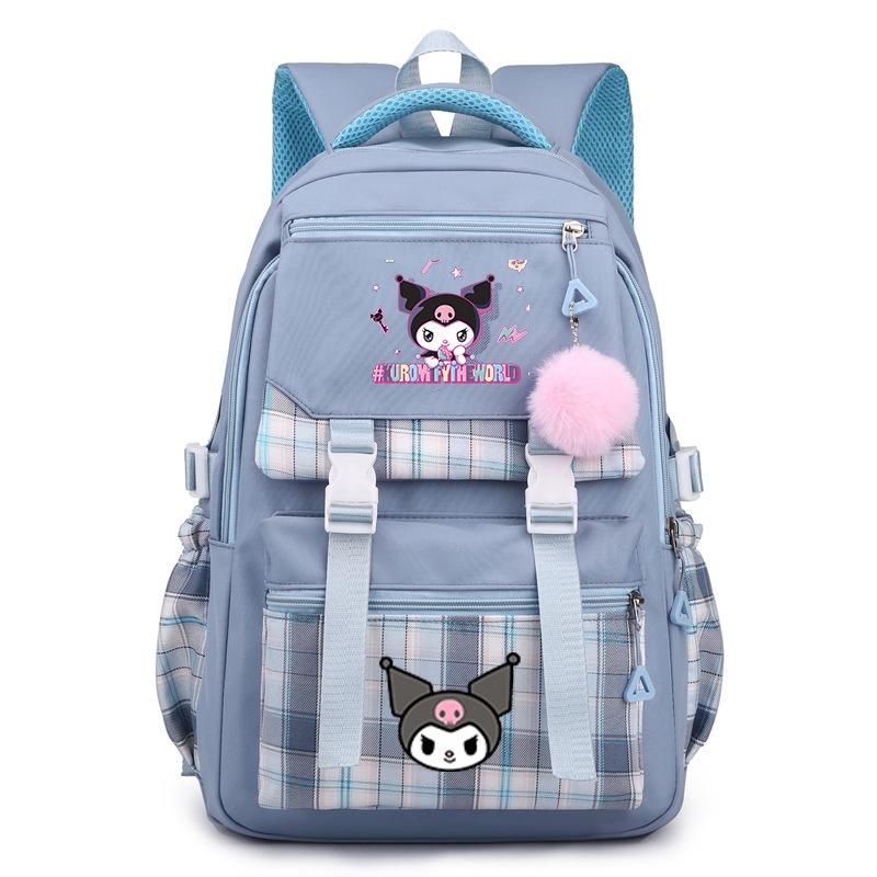 Cartoon Pattern College Style Backpack Large Capacity Junior High School High School Student Cute Style Schoolbag