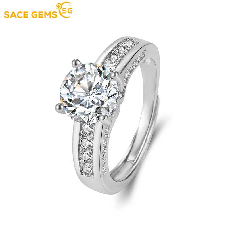Sace Gems Классическое кольцо из медного сплава с цирконом, женские ювелирные изделия, свадебный подарок для вечеринки