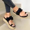 Women's Flat Heels Flip Flop Sandals 2024 Summer Platform Sandalias Mujer Espadrille Beach Slippers Ladies Slides Plus Size 43