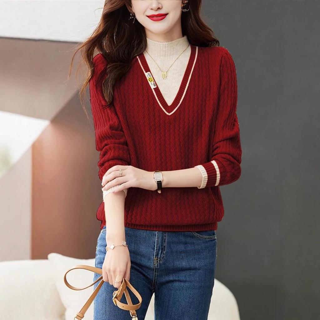 Модный женский вязаный свитер из двух частей в ленивом стиле – мягкий, липкий и уютный для осени/зимы