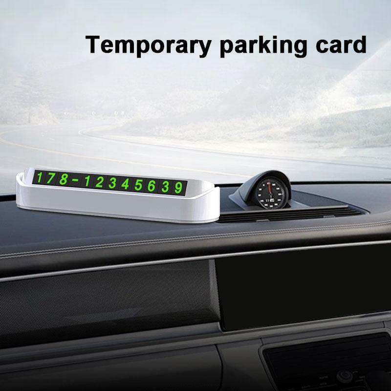 1Pcs Car Temporary Parking Card Phone Number Card Plate Sticker For Porsche Boxster Cayenne Panamera Macan Cayman 911 918 996 917 991