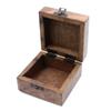 Wooden Box Whitewashed Aztec Design 10x10 cm