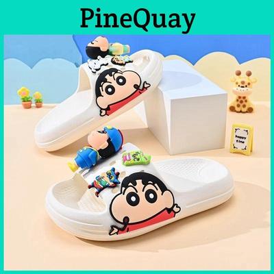 Удобные и стильные детские летние тапочки Crayon Shinchan, мягкая подошва, нескользящий дизайн