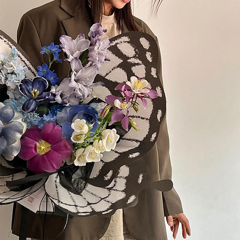 5 наборов из 10 разноцветных бабочек,Бумага для упаковки букетов,Бумага для упаковки цветов,Бабочки