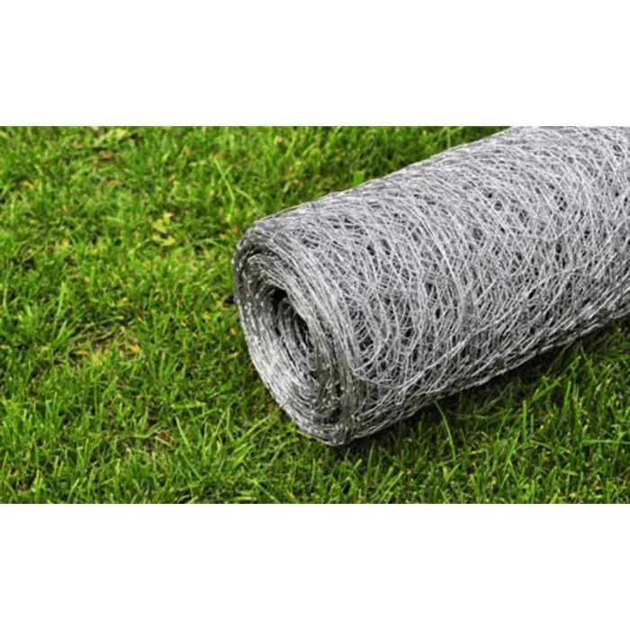 VidaXL Grillage Acier Galvanisé 25x0,75 m Épaisseur 0,5 mm Clôture de Jardin 140420