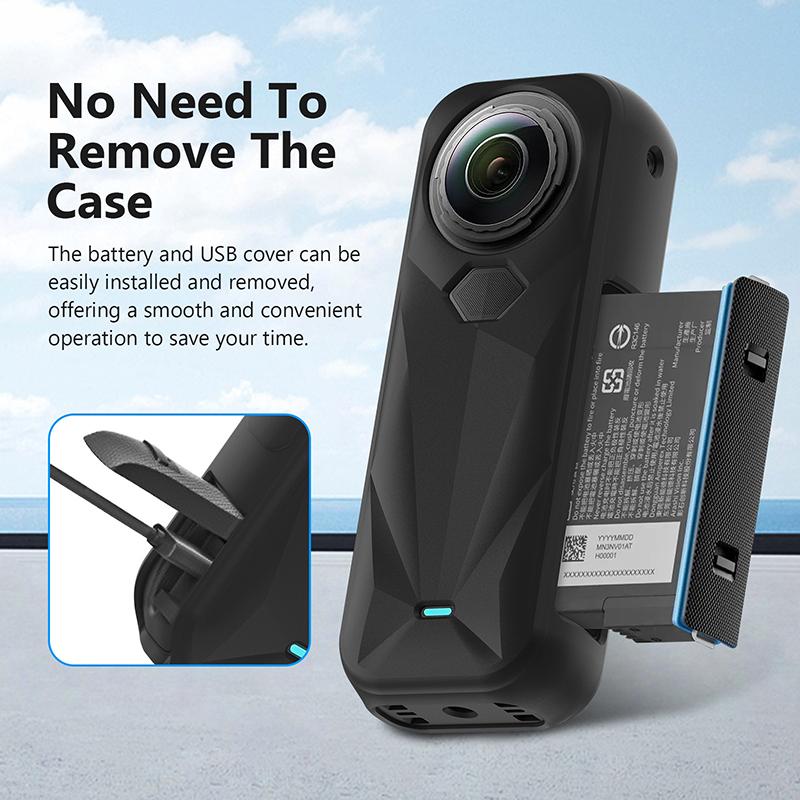 2 шт./1 комплект Силиконовый чехол-крышка для объектива для Insta360 X5 Защитная крышка для объектива Защитный мягкий чехол для корпуса камеры для Insta360 X5 Корпус