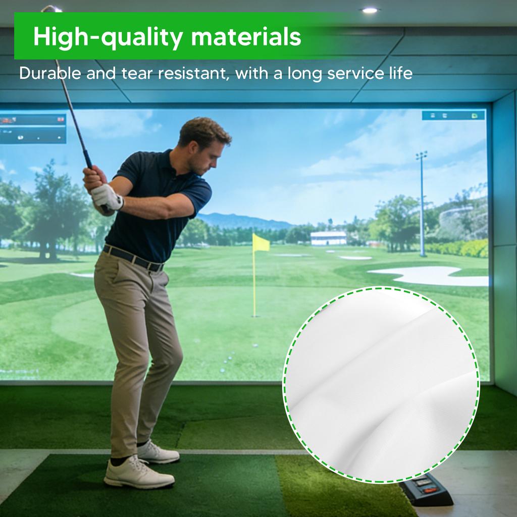 9.8x13ft Golf Simulator Impact Screen with Grommets Ultra Clear Impact Screen for Home/Indoor/Garage Swing Training