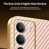 For Realme C71 4G Phone Case Carbon Fiber Textured Electroplated TPU Back Cover
