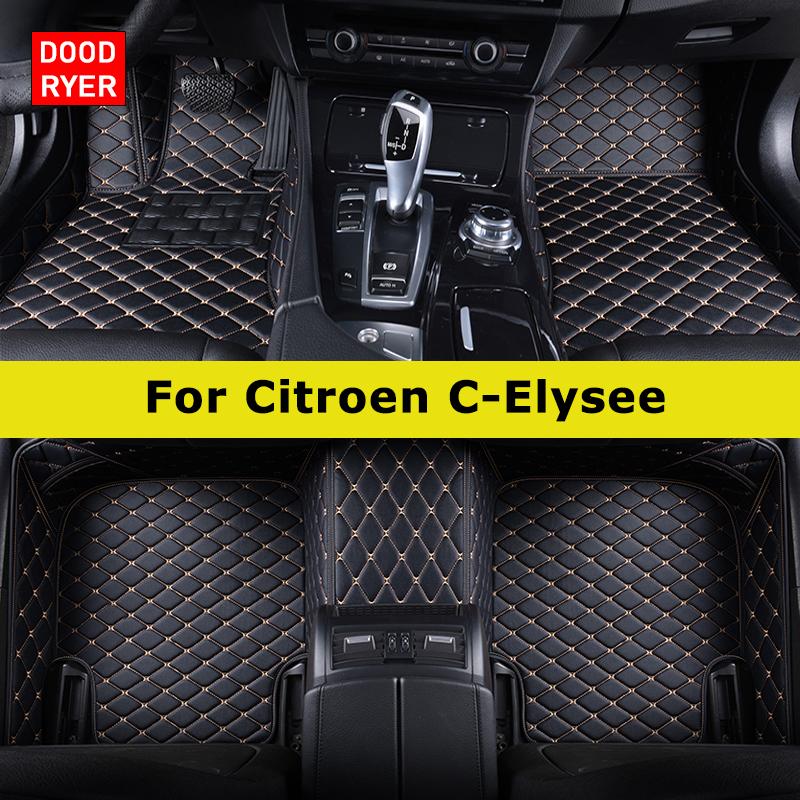 DOODRYER Custom Car Floor Mats For Citroen C-Elysee CElysee Auto Carpets Foot Coche Accessorie