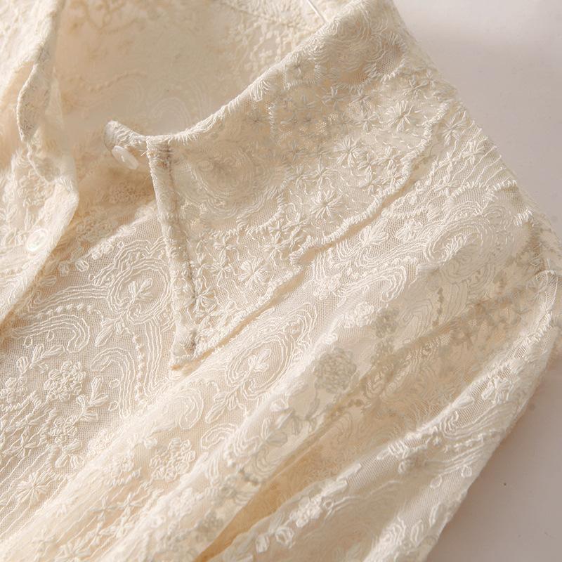 Elegant and Gentle Shirt Women's Age-reducing Temperament Floral Bottoming Top Spring New